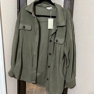 NWT fleece button up shirt/jacket